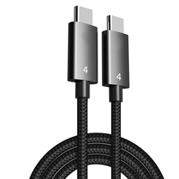 Câble coaxial TBT4 USB 4 Type C vers Type C 0,5 m 1 m 2 m en stock, 40 Gbps PD 100 W 8K60Hz 5A, entièrement compatible pour Thunderbolt 4