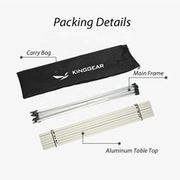 Meubles d'extérieur modernes sur mesure OEM, table de camping pliable en métal portable pour barbecue et pique-nique