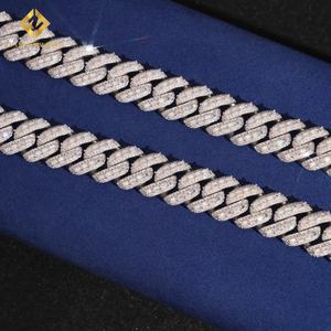 Cadena Cubana Miami de 18mm con Incrustaciones de Diamantes, Joyería Hip-Hop Rock, Pulseras de Plata de Ley 925, Diamantes VVS Moissanite de Lujo - Product Image 5
