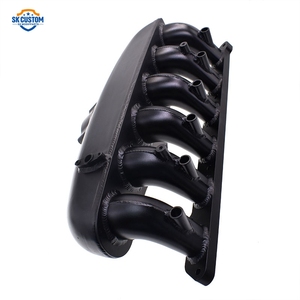 Collecteur d'admission en aluminium noir à 6 injecteurs pour moteur <span class=keywords><strong>N54</strong></span> BMW E60 E61 E82 E88 E89 E71 E90 E92 135i <span class=keywords><strong>335i</strong></span> - Product Image 5