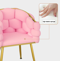 Fauteuil de salle à manger en velours doux et luxueux, style nordique, pour salle à manger, cuisine, hôtel, café, restaurant, meubles de maison