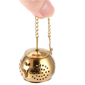 Infusore per Tè WELAND in Acciaio Inox 304 a Forma di Teiera <span class=keywords><strong>con</strong></span> Catena e <span class=keywords><strong>Coperchio</strong></span>, Filtro per Tè Sfuso per <span class=keywords><strong>Tazze</strong></span> e Bicchieri - Product Image 5