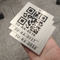 Étiquettes de codes-barres en métal acier inoxydable, gravées au laser, en aluminium, numéros de série, codes QR, étiquettes d'identification métalliques pour équipements
