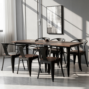 Mesa y Sillas de Comedor de Hierro Forjado Estilo Industrial, Silla de Hierro Resistente a la Oxidación y Mesa Sólida de Calidad que Dura 30 Años - Product Image 2