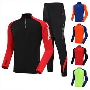 <span class=keywords><strong>Maillot</strong></span> <span class=keywords><strong>de</strong></span> football à manches longues en mélange <span class=keywords><strong>de</strong></span> coton pour homme adulte, vêtements d'entraînement chauds automne-hiver avec fermeture éclair et blocs <span class=keywords><strong>de</strong></span> couleur - Product Image 5