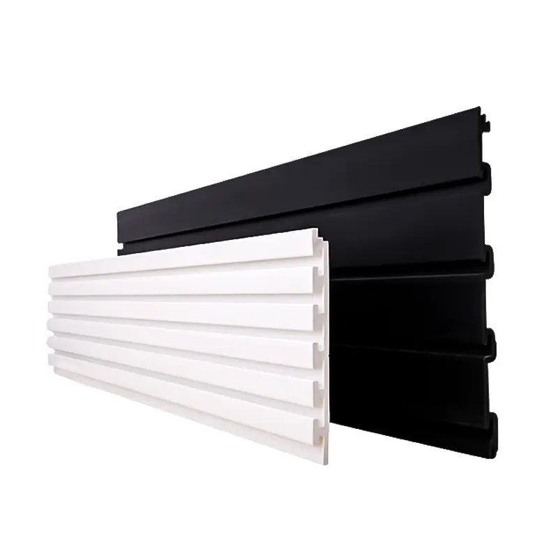 wholesale plastic groove PVC MDF slat wall board panels for hanging hooks