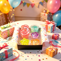 Kit de slime DIY en boîte cadeau, ensemble de slime coloré en cristal, formes étoile, cœur, beignet, argile souple, cadeaux de fête, cadeau d'anniversaire pour enfants, jouet