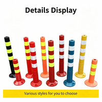 Poteau de signalisation routière élastique de marque Xinteng, fourni directement par l'usine, en TPU rouge, 45 cm x 2,5 cm, réfléchissant, sécurité, 0,8 kg