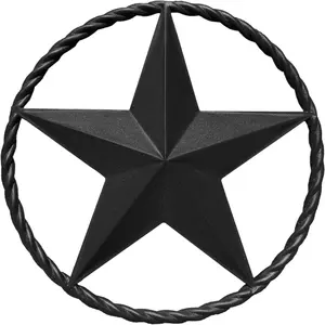 Wall art Outdoor Decorations Texas Star Metal Wall Decor for House Iron Rustic Vintage Decoration Western Country Home Farmhous