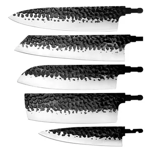 Coltello forgiato personalizzato lama vuota fai da te parti da cucina in acciaio inossidabile coltelli da cuoco senza manico