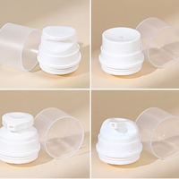 Flacon pompe sans air à double paroi de luxe en gros, 15 ml, 30 ml, 50 ml, 100 ml, double compartiment, flacon cosmétique en PP mat givré, flacon de lotion en spray