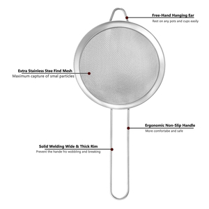 Infuseur à thé en acier inoxydable WELAND, maille fine, petit et pratique, avec poignée - Product Image 3