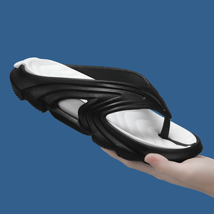 Chanclas de Verano para Hombre, con Punta Abierta, de Dos Tonos, Resistentes al Desgaste, con Suela Gruesa Antideslizante, para Playa y Exteriores - Product Image 2