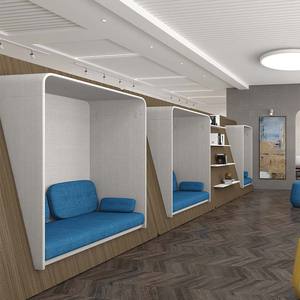 Sofá de reuniones privadas, sillón de <span class=keywords><strong>chat</strong></span> de espalda alta, área de <span class=keywords><strong>chat</strong></span> comercial, moderna, insonorizado, pod de reuniones - Product Image 3