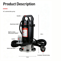 Pompe submersible compacte en aluminium de haute qualité pour usage domestique, pompe de forage, pompe de purification d'eau, pompe de découpe, grand débit