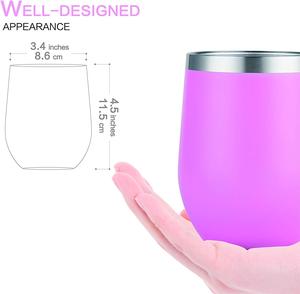 Commercio all'ingrosso in acciaio inox sottovuoto bicchiere di vino 6oz 12oz 18oz Thermos tazza con paglia per <span class=keywords><strong>acqua</strong></span> e bevande di stoccaggio - Product Image 3