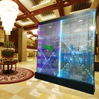 Panel de Burbujas de Agua con Luces LED de Colores del Arcoíris, Diseño de Pared Programable Digital, Decoración para Bodas y Eventos