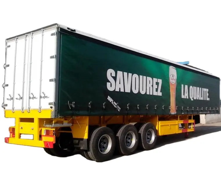 Good Price Semi Trailers 3 Axles 45FT Cargo PVC Tarpaulin Sliding Semi Van 40ft Curtain Side Semi Trailer For Hot Sale