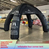Grande tente gonflable à quatre pieds modèle Chidi, hermétique, pour exposition extérieure, protection solaire, publicité, promotion d'événements, sans besoin de montage