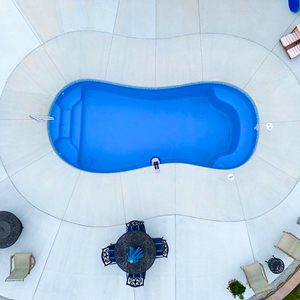 ชุดสระว่ายน้ำแบบตั้งพื้นทรงสี่เหลี่ยมผืนผ้า ยี่ห้อใหม่เอี่ยม พร้อมปั๊มน้ำด้านล่าง  ประกอบสำเร็จ  ดูแลรักษาง่าย  วัสดุไฟเบอร์กลาส  แบบไร้ขอบ - Product Image 3