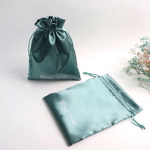 Pochette d'emballage 2025 en satin doux avec cordon de serrage, sac à cheveux en soie avec cordon, sacs en satin pour emballage de perruques et cadeaux - Product Image 5