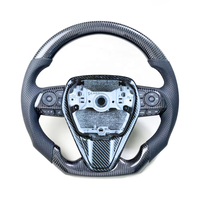Amélioration de l'intérieur de la voiture Volant personnalisé en cuir et fibre de carbone adapté à Toyota Camry Corolla Allion RAV4