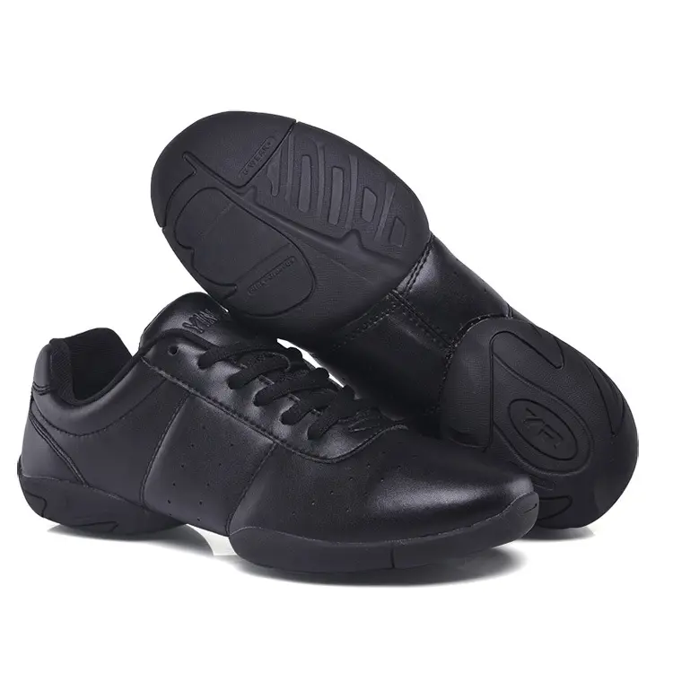 Новая модель женской танцевальной обуви, спортивная обувь белого и черного цвета для лидинга, обувь для кампуса, обувь для аэробики из искусственной хлопчатобумажной ткани, 10 комплектов
