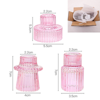 Vente directe du fabricant Bougeoirs de mariage en cristal rose 2 en un Décorations de table