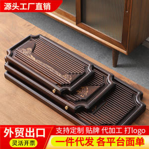 Mesa de té pequeña de bambú, tipo drenable, bandeja de té con salida de drenaje, tablero completo, distribución de texto densa y envío directo de té - Product Image 2