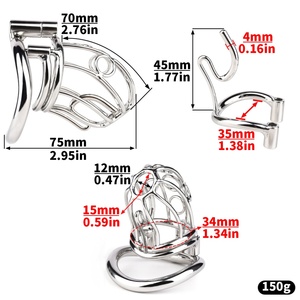 FRRK-242 Metal Chastity Cage Chastity Lock Chastity Device Wholesale Penis Cage Factory BDSM Gay <b>Toys</b> - Product Image 6