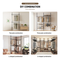 Armoire portable moderne de grande taille YIJIALE, design de penderie, support de penderie en métal, étagères de rangement pour vêtements, armoire de chambre à coucher