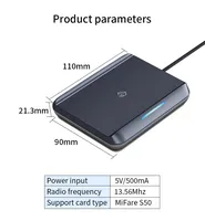 Encodeur de cartes USB RFID E5 M1 S50 13,56 MHz pour système de serrure intelligente TTLOCK/TTHotel, lecteur-graveur de clés, outil de gestion hôtelière Mi-Fare