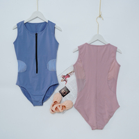 Offres Spéciales nouveau à la mode de haute qualité adulte femmes Nylon maille danse Ballet justaucorps avec fermeture éclair