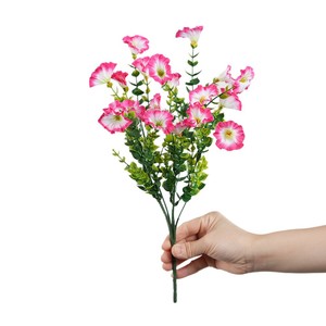 Ramo de Gloriosas Artificiales Greenway, Pétalos de PVC Blancos, Rosas y Morados, Arreglo Floral Decorativo para Interiores - Product Image 5