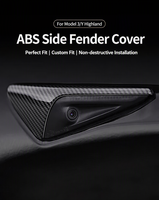 Couvre-caméra latérale en fibre de carbone ABS compatible avec le modèle 3/Y Highland