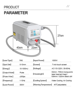 เครื่องเลเซอร์ Pico Laser 450ps Picosecond Q Switched Nd Yag Laser 1064nm 532nm 755nm สำหรับลบรอยสัก - Product Image 6