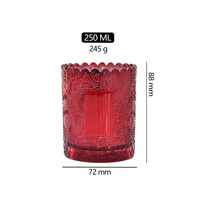 Lampu Lilin Kaca Mewah Berlapis Elektroplating, Stoples Lilin Kaca Elegan untuk Dekorasi Rumah Natal