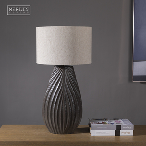 Merlin moderno Living Water Drop Ripple lampada da tavolo <span class=keywords><strong>bianco</strong></span> <span class=keywords><strong>noce</strong></span> ceramica decorazione per la decorazione della casa luce accattivante - Product Image 2