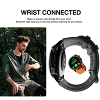 Montre connectée AGM W1 Pro OEM GPS avec cartes hors ligne, écran AMOLED 1,43 pouces, appels, suivi d'activités de plein air, longue durée de vie de la batterie, IP69K