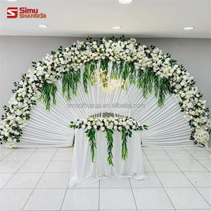 Arche florale rose vif 2M*2M Arche de fleurs artificielle en forme de cœur pour une proposition romantique Décoration de fond - Product Image 4