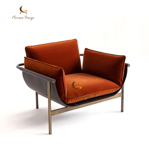 Italian Style Light Luxury PU Leather Single <b>Chair</b> Small Spaces Saddle Leisure Living Room Three-seater Armchair - Product Image 4