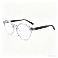 Lunettes optiques anti-lumière bleue de style TikTok, en acétate, avec rivets, unisexes, rondes, écaille de tortue, légères