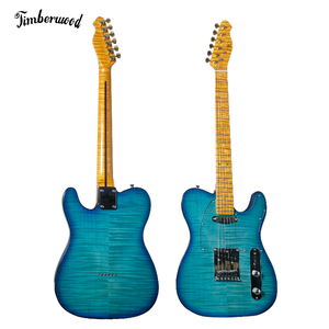 Deluxe <span class=keywords><strong>telecaster</strong></span> tl guitarra eléctrica con llama de cuello y cuerpo superior nitro acabado lacado hecho a mano de la guitarra - Product Image 1