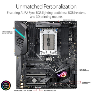 AsusROG Strix X399-E Gaming STR4 X399 6Gb/s <b>USB</b> 3.1 Extended EATX Workstation Motherboard - Product Image 2