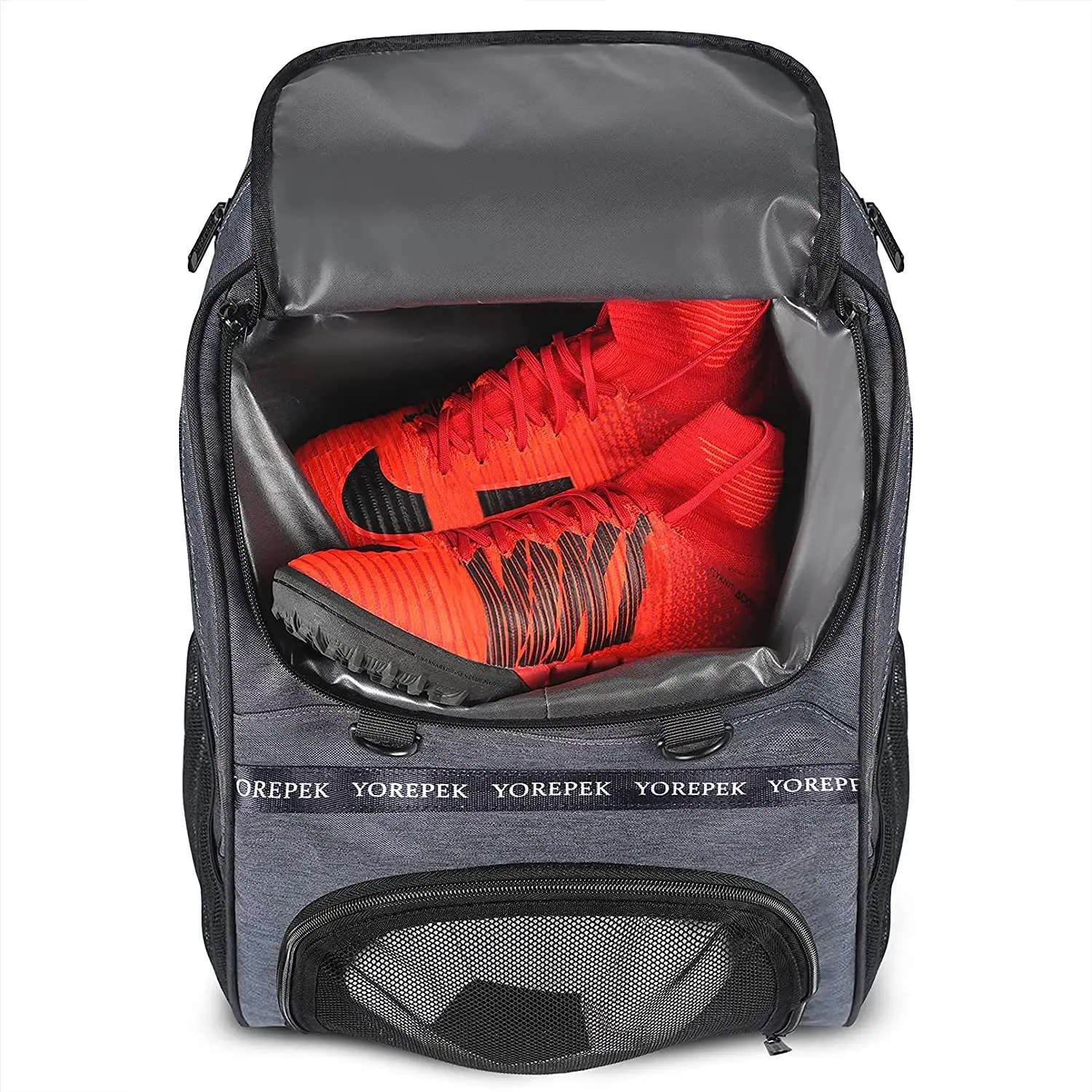 OEM Youth Sports Equipment Bags Large Training Gym Basketball Volleyball Football Soccer Backpack with Shoe Compartment