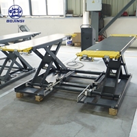 Plataforma Elevadora de Tijera Hidráulica Ultra Delgada de 4T de Elevación Media para Servicio Rápido de Cambio de Neumáticos al por Mayor