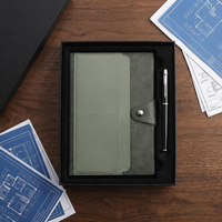 Service OEM/ODM – Coffret Cadeau Luxe Portable avec Stylo à Couleurs Changeantes en PU Rigide et Carnet de Notes A5 Personnalisable pour Entreprises