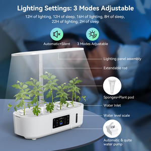 13 lubang LED cerdas dalam ruangan penumbuh bunga buah dan sayur kecambah bibit sayuran mesin terintegrasi hidroponik - Product Image 3