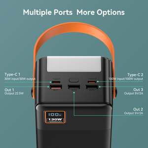 Smart LCD Usb Camping Custom мобильный ноутбук быстрая зарядка портативный 72000 мАч Power Bank зарядное устройство со светодиодным светом - Product Image 2