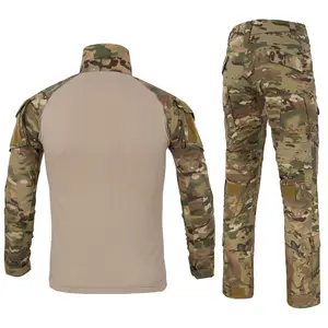 Men's Tactical Shirt And Pants Set Long Sleeve Multicam Hunting Uniform